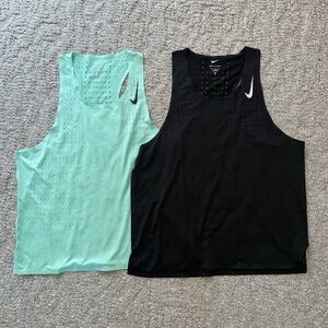 Nike Aeroswift Running Tank Top  - Mint and Black
